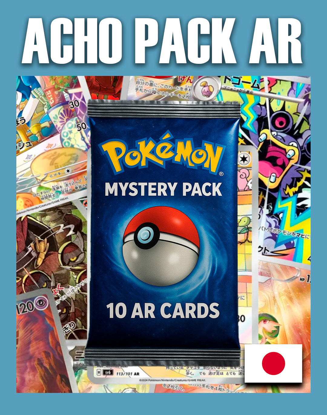 Pokémon TCG Mystery Pack – 10 Cartas AR/CHR (Versión Japonesa)