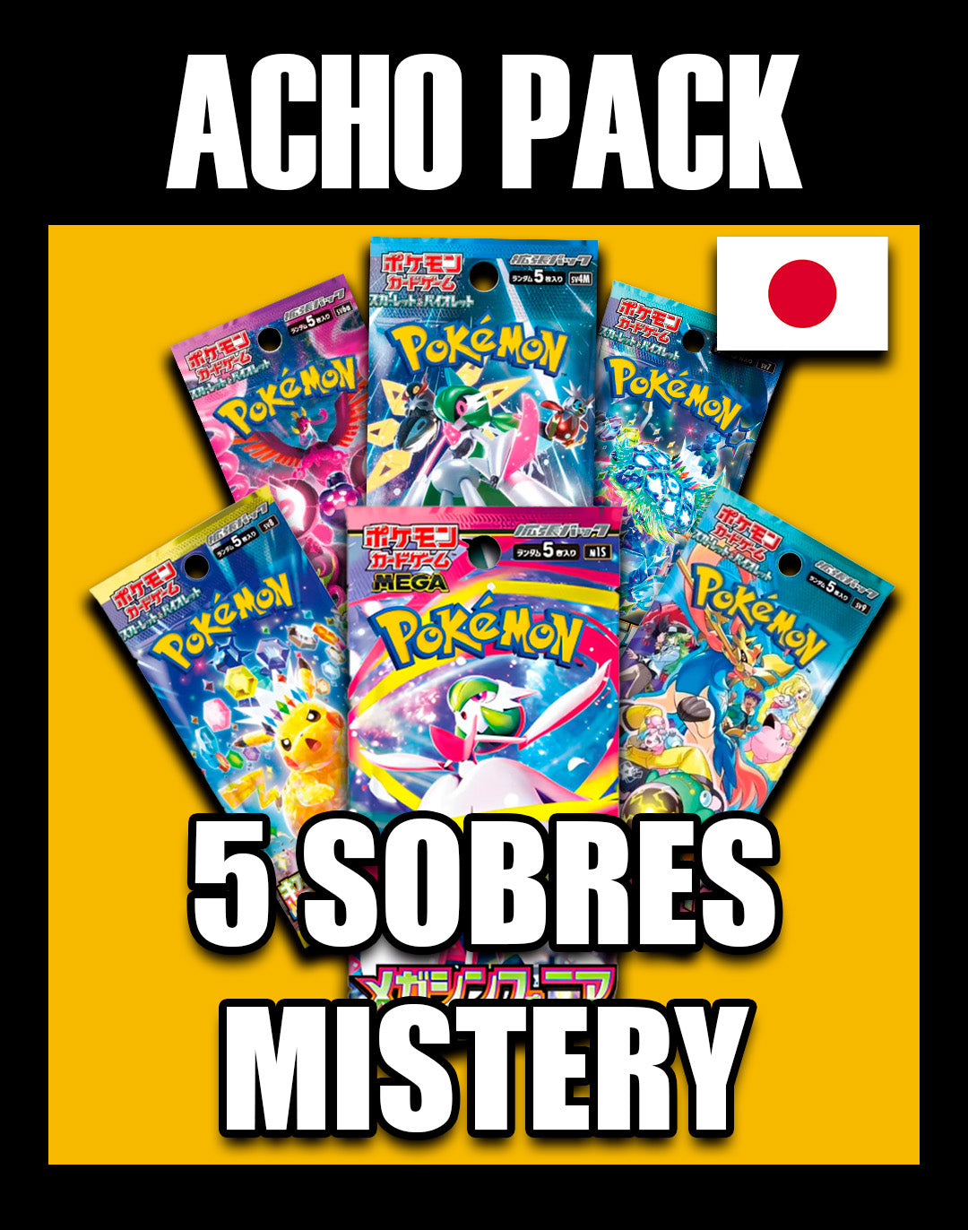 Mistery Pack 5 sobres en Japonés
