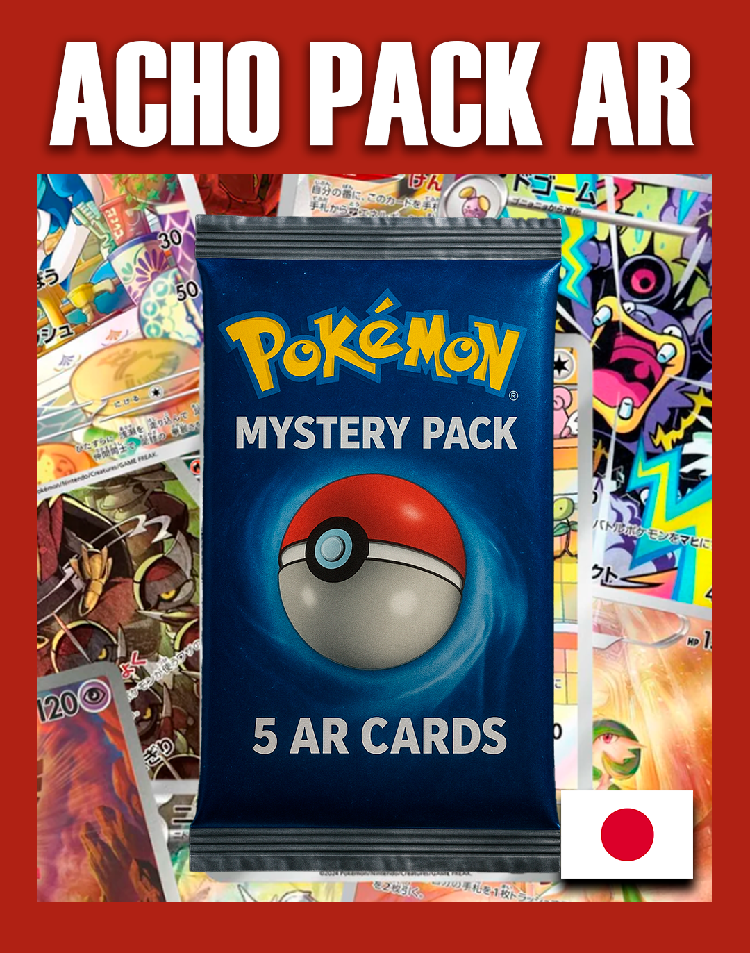 Pokémon TCG Mystery Pack – 5 Cartas AR/CHR (Versión Japonesa)